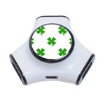 St Patrick Clover Shamrock Emoji 3-Port USB Hub