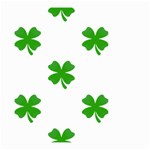 St Patrick Clover Shamrock Emoji Small Garden Flag (Two Sides)