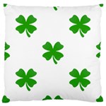 St Patrick Clover Shamrock Emoji Large Cushion Case (Two Sides)