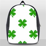 St Patrick Clover Shamrock Emoji School Bag (XL)