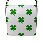 St Patrick Clover Shamrock Emoji Flap Closure Messenger Bag (L)