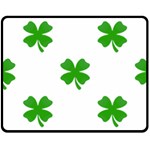 St Patrick Clover Shamrock Emoji Double Sided Fleece Blanket (Medium)