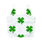 St Patrick Clover Shamrock Emoji Full Print Recycle Bag (M)