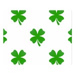 St Patrick Clover Shamrock Emoji Double Sided Flano Blanket (Large)