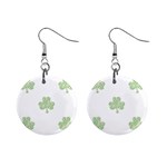 st patricks clover beer 1  Button Earrings