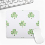 st patricks clover beer Large Mousepad