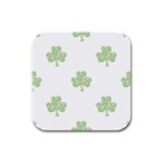 st patricks clover beer Rubber Square Coaster (4 pack)