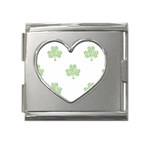 st patricks clover beer Mega Link Heart Italian Charm (18mm)