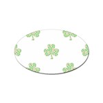 st patricks clover beer Sticker (Oval)