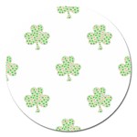 st patricks clover beer Magnet 5  (Round)