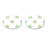 st patricks clover beer Cufflinks (Oval)