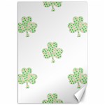 st patricks clover beer Canvas 12  x 18 