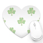 st patricks clover beer Heart Mousepad