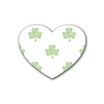 st patricks clover beer Rubber Coaster (Heart)