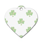 st patricks clover beer Dog Tag Heart (Two Sides)