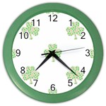 st patricks clover beer Color Wall Clock