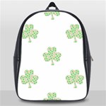 st patricks clover beer School Bag (Large)