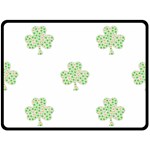 st patricks clover beer Fleece Blanket (Large)