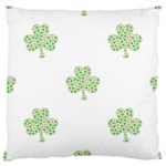 st patricks clover beer Large Cushion Case (One Side)