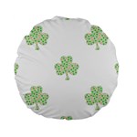 st patricks clover beer Standard 15  Premium Round Cushion 