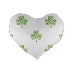 st patricks clover beer Standard 16  Premium Heart Shape Cushion 