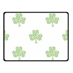 st patricks clover beer Double Sided Fleece Blanket (Small)