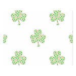 st patricks clover beer Double Sided Flano Blanket (Large)