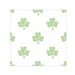 st patricks clover beer Small Satin Scarf (Square)