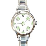 st patricks clover beer Round Italian Charm Watch