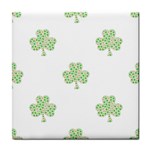 st patricks clover beer Tile Coaster