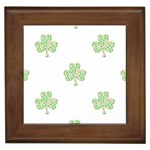 st patricks clover beer Framed Tile