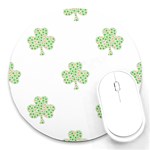 st patricks clover beer Round Mousepad