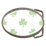 st patricks clover beer Belt Buckle