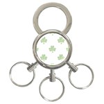 st patricks clover beer 3-Ring Key Chain