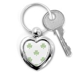 st patricks clover beer Key Chain (Heart)