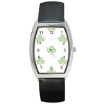 st patricks clover beer Barrel Style Metal Watch