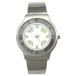 st patricks clover beer Stainless Steel Watch