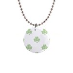 st patricks clover beer 1  Button Necklace