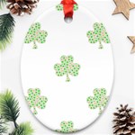 st patricks clover beer Oval Ornament (Two Sides)