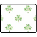 st patricks clover beer Fleece Blanket (Medium)