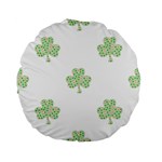 st patricks clover beer Standard 15  Premium Flano Round Cushion 