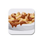 Poutine Rubber Square Coaster (4 pack)