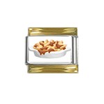 Poutine Gold Trim Italian Charm (9mm)