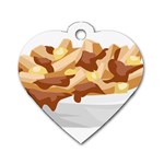 Poutine Dog Tag Heart (One Side)