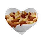 Poutine Standard 16  Premium Heart Shape Cushion 