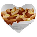 Poutine Large 19  Premium Heart Shape Cushion