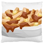 Poutine Large Flano Cushion Case (Two Sides)