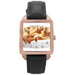 Poutine Rose Gold Leather Watch 