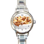 Poutine Round Italian Charm Watch