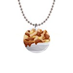 Poutine 1  Button Necklace